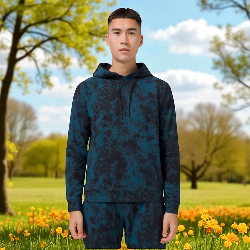 Lululemon City Sweat Pullover Hoodie in Astral Classic Navy Blue Borealis Sz XL
